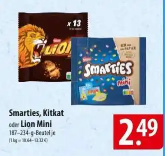 Famila Nord Ost Smarties, Kitkat oder Lion mini Angebot