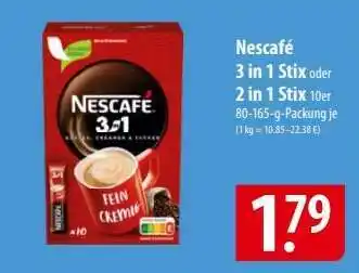Famila Nord Ost Nescafé 3 in 1 Stix oder 2 in 1 Stix Angebot