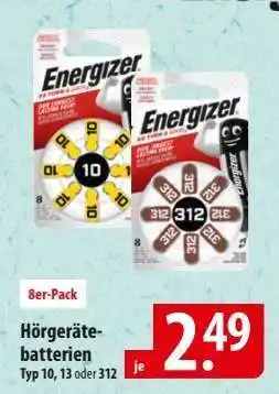 Famila Nord Ost ENERGIZER Hörgerätebatterien Angebot