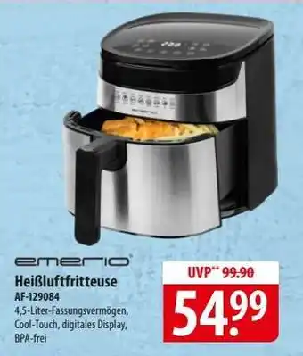Famila Nord Ost Emerio Heißluftfritteuse AF-129084 Angebot
