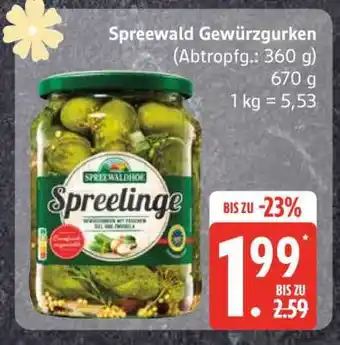 Edeka Spreewald Gewürzgurken Angebot