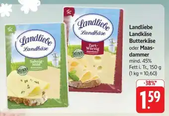 Edeka Landliebe Landkäse Butterkäse oder Maasdammer Angebot