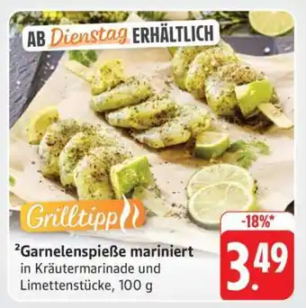 Edeka Garnelenspieße mariniert Angebot