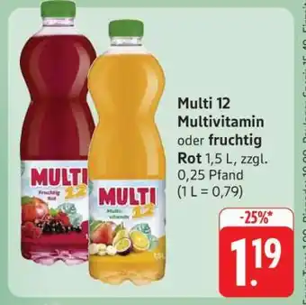 Edeka Multi 12 Multivitamin oder fruchtig Rot Angebot