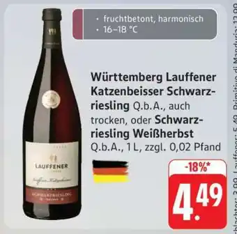 Edeka Württemberg Lauffener Katzenbeisser Schwarzriesling Angebot