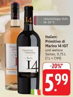 Edeka Primitivo di Marina 14 IGT Angebot