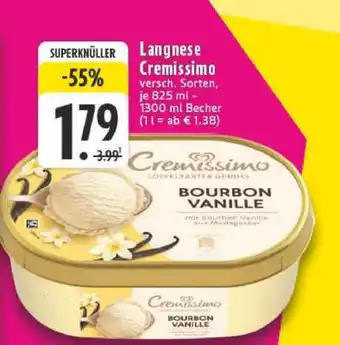 Edeka Langnese Cremissimo Bourbon Vanille Angebot