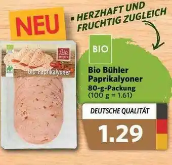 Combi Bio Bühler Paprikalyoner Angebot