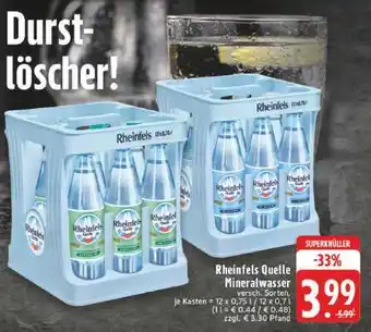 Edeka Rheinfels Quelle Mineralwasser Angebot