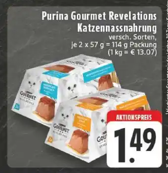 Edeka Purina Gourmet Revelations Katzennassnahrung Angebot