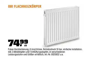 OBI Obi Flachheizkörper Angebot