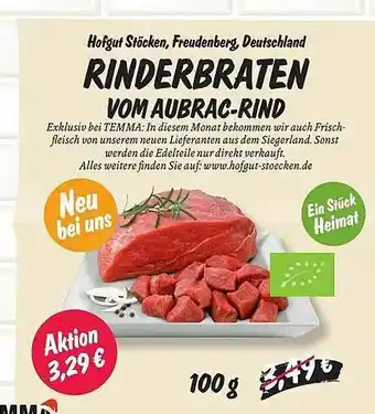 Temma Rinderbraten Vom Aubrac-rind Angebot