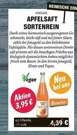 Temma Voelkel Apfelsaft Sortenrein Angebot