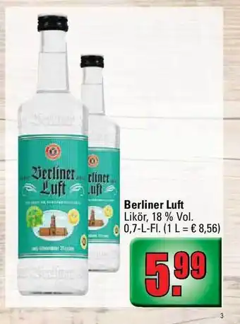 Profi Getränke Berliner Luft Angebot