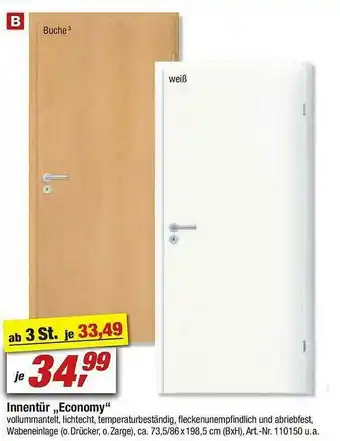 toom Baumarkt Innentür „economy“ Angebot