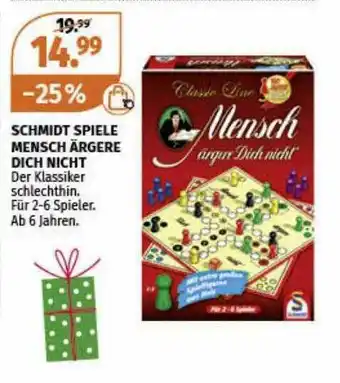 Müller Schmidt Spiele Mensch ärgere Dich Nicht Angebot