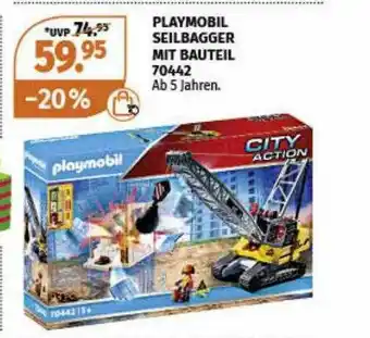 Müller Playmobil Seilbagger Mit Bauteil 70442 Angebot