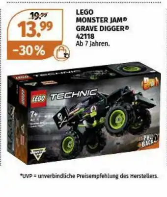 Müller Lego Monster Jam Grave Digger 42118 Angebot