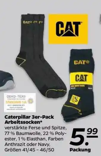 NETTO Caterpillar 3er-Pack Arbeitssocken Angebot