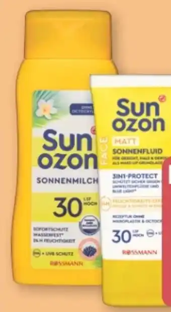 Rossmann Sunozon Sonnenmilch LSF 30 Angebot