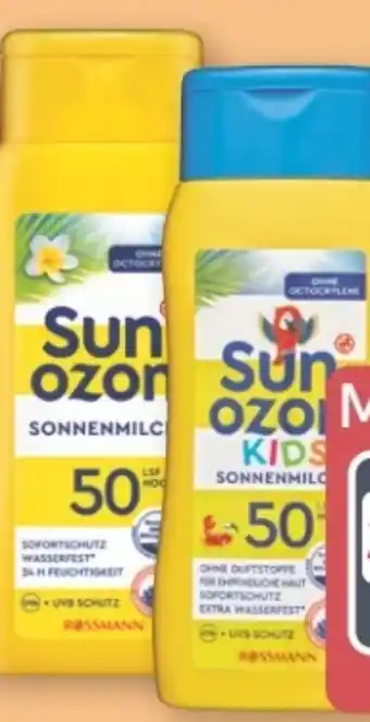 Rossmann Sunozon Sonnenmilch LSF 50 Angebot