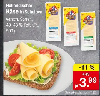 Zimmermann Kraats kaas holländischer käse in scheiben Angebot