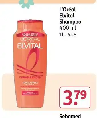 Rossmann L'oréal elvital shampoo Angebot