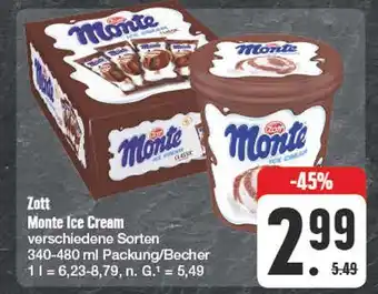 Edeka Zott monte ice cream Angebot