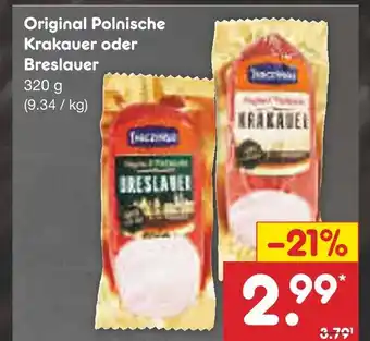 Netto Marken-Discount Original polnische krakauer oder breslauer Angebot