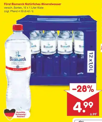 Netto Marken-Discount Fürst bismarck natürliches mineralwasser Angebot