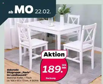 NETTO Dekorado Sitzgruppe,,Paula" im Landhausstil Angebot