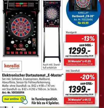 Lidl Karella Elektronischer Dartautomat „E-master” Angebot