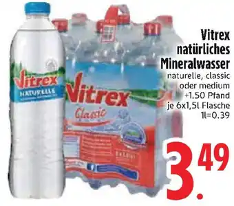 Edeka Vitrex natürliches Mineralwasser Angebot