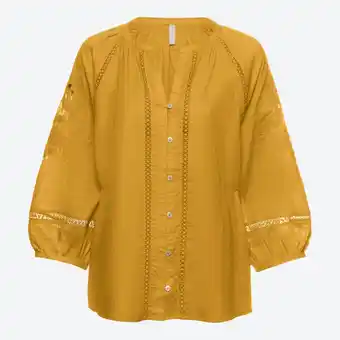 NKD Damen-Langarm-Bluse mit Spitze und Stickereien Angebot