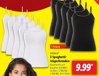 Lidl esmara 5 Spaghettiträgerhemden Angebot