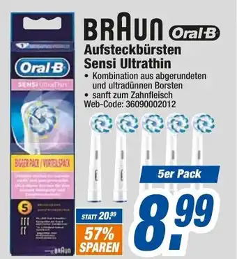 HEM Expert Braun Oral-B Aufsteckbürsten Sensi Ultrathin 5er Pack Angebot