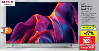 Lidl SHARP 4K-Ultra-HD Smart-TV, 55" Angebot