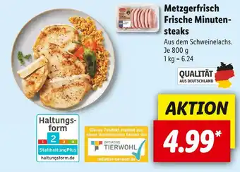 Lidl Metzgerfrisch frische minutensteaks Angebot