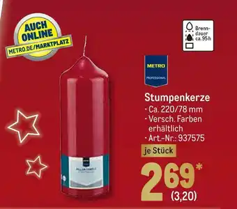 METRO Stumpenkerze Angebot