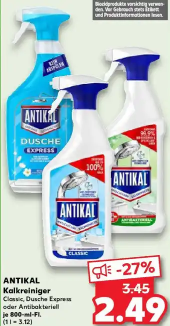 Kaufland ANTIKAL Kalkreiniger Angebot