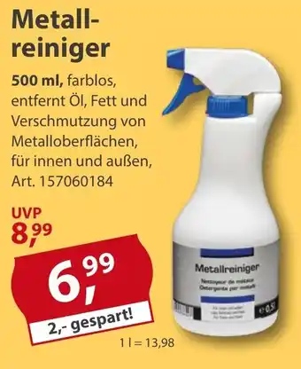 Sonderpreis Baumarkt Metallreiniger Angebot