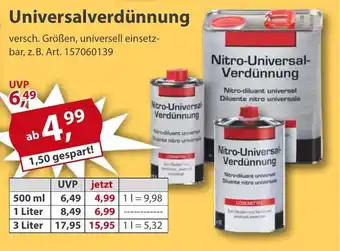 Sonderpreis Baumarkt Universalverdünnung Angebot