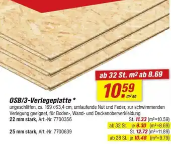 toom Baumarkt OSB/3-Verlegeplatte Angebot