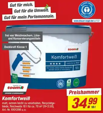 toom Baumarkt Komfortweiß Angebot