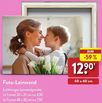 Aldi Nord Foto-Leinwand Angebot