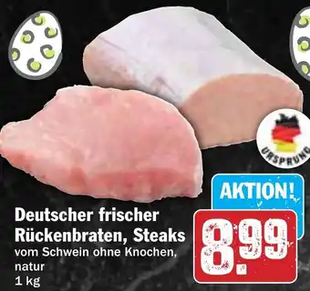 Hit Deutscher frischer Rückenbraten, Steaks Angebot