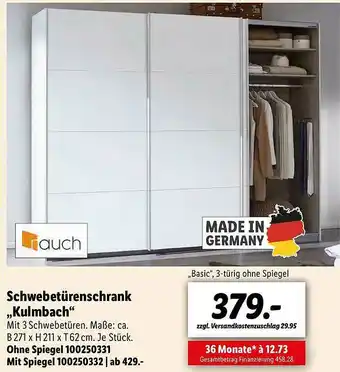 Lidl Rauch Schwebetürenschrank „kulmbach” Angebot