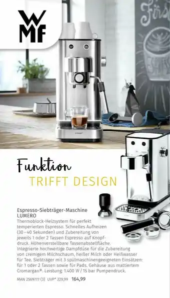 Müller Wmf Espresso-siebträger-maschine Lumero Angebot