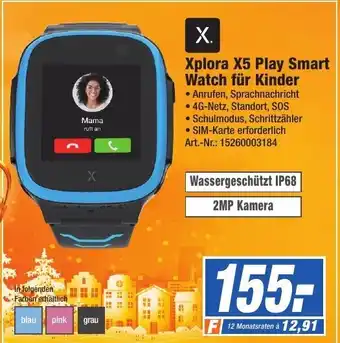 Expert Technomarkt Xplora X5 Play Smart Watch für Kinder Angebot