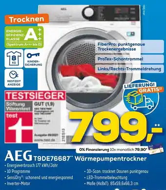 Euronics XXL AEG T9DE76687 Wärmepumpentrockner Angebot